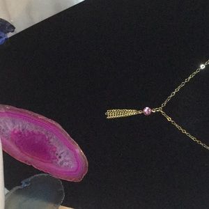 Pink/gold necklace